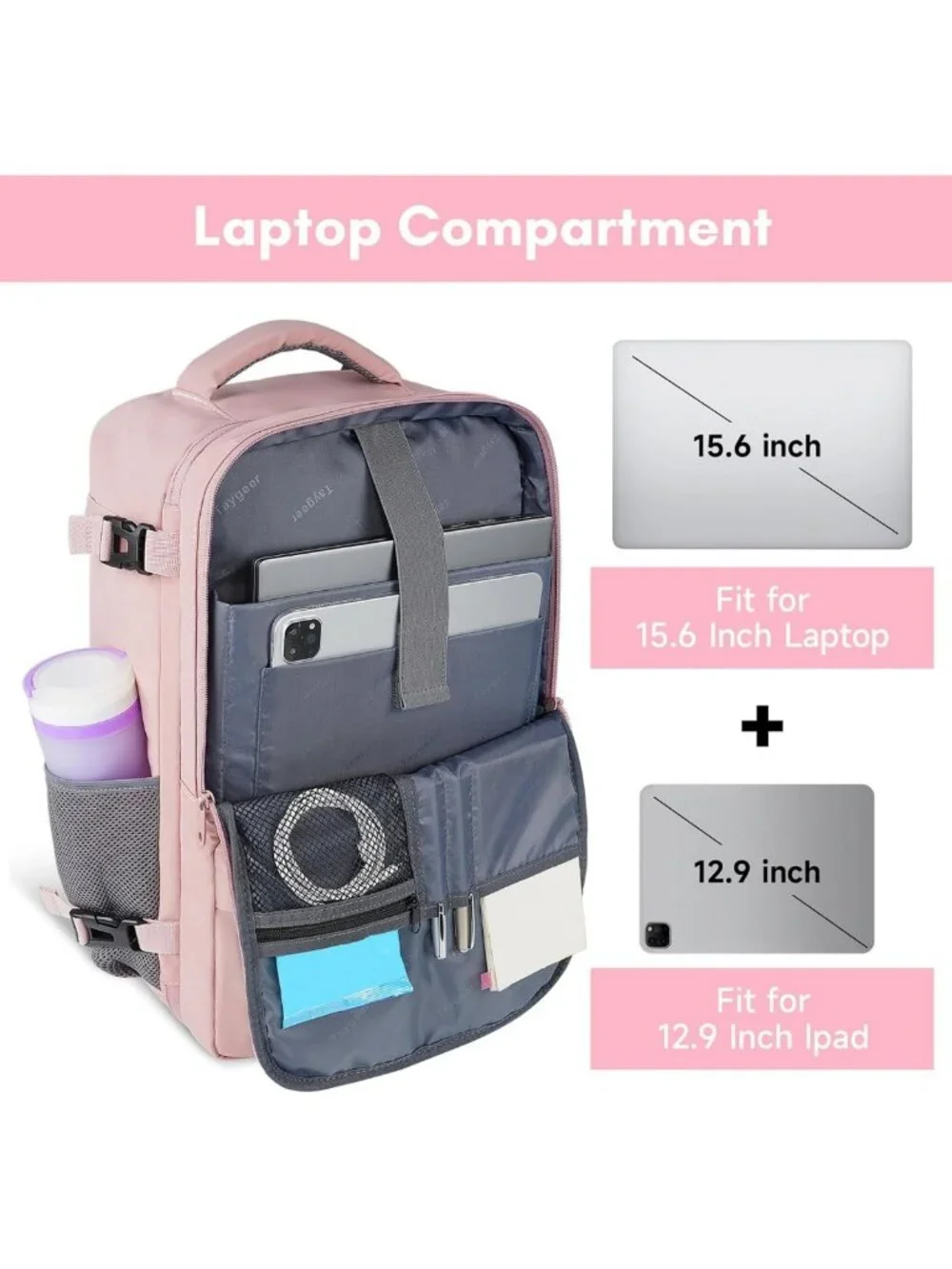 Stylish TSA Approved Travel Backpack for Women - Versatile Carry-On Bag